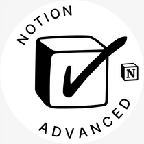 Badge de certification Notion Advanced